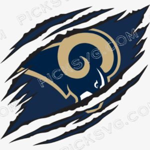 Ripped Los Rams Angeles logo