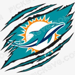 Ripped Miami Dolphins logo