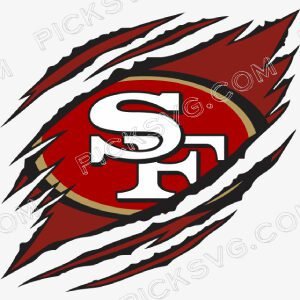 Ripped San Francisco 49ers Logo Svg