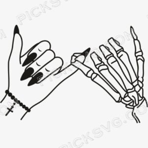 Skeleton hands Pinky Promise 1