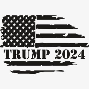 Trump 2024 Flag Black Svg