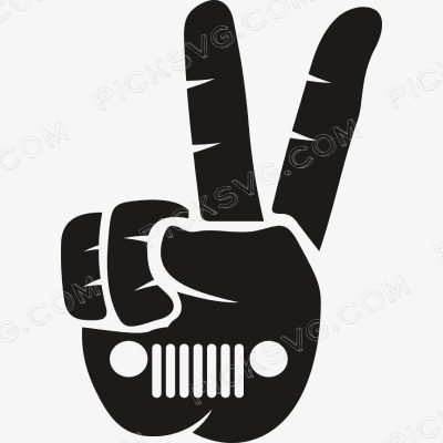 Two Finger Jeep Wave Svg