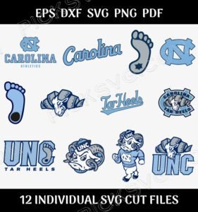 Unc Tar Heels Bundle Svg