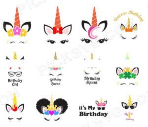 Unicorn Bundle Svg  (12 Individual Files)