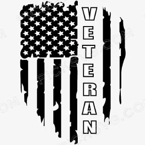 Veteran Flag Black Svg