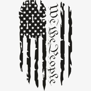 Décoration WE THE PEOPLE – USA Outline – Panneau Mural – Neuf