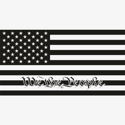 We the People Usa Flag Black Svg