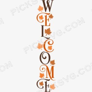 Welcome Fall Porch Sign Thanksgiving SVG
