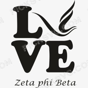 Zeta Phi Beta Love Svg
