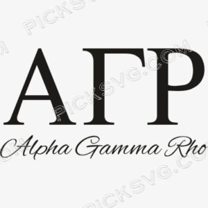 Alpha Gamma Rho Black Letter Svg