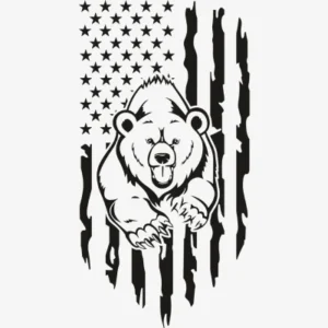 American Flag Bear Svg - Patriotic And Flags