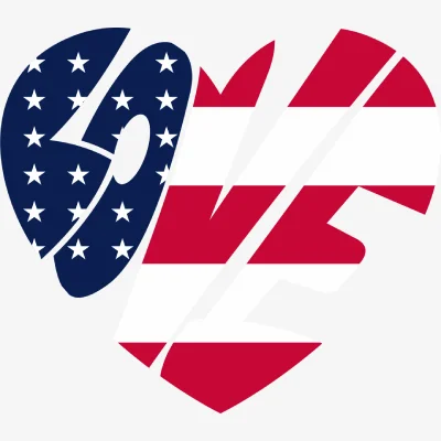 American Flag Love Heart Svg - Patriotic And Flags