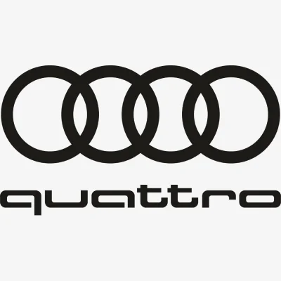Audi Quattro with Symbol Svg - Motor logos SVG