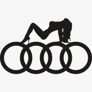 Audi Symbol with Girl Black Svg - Motor logos SVG