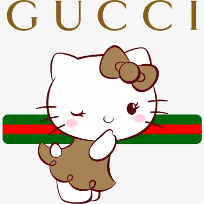 Gucci Kitty Svg - Gucci Logos Svg