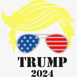 Trump 2024 Hair Style Sunglasses Svg - Patriotic And Flags