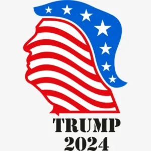 Trump 2024 Head Svg - Patriotic And Flags