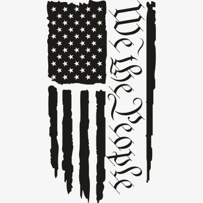 We the People America Flag Black Svg - Patriotic And Flags