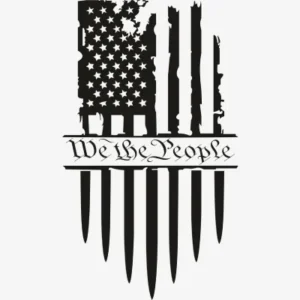 We the People Cut Flag Logo Svg - Patriotic And Flags