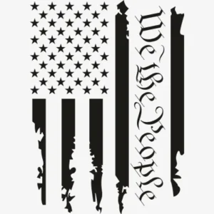 We the People Black Cut Flag Svg - Patriotic And Flags