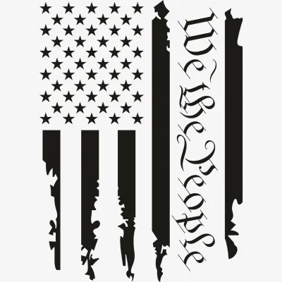 We the People Black Cut Flag Svg - Patriotic And Flags