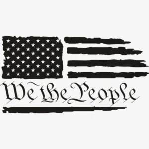 We the People Drip Flag Black Svg - Patriotic And Flags