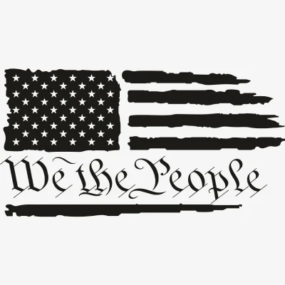 We the People Drip Flag Black Svg - Patriotic And Flags