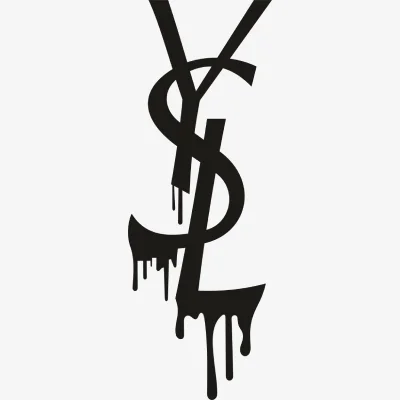 Ysl Drip Svg - Yves Saint Laurent Logo Svg