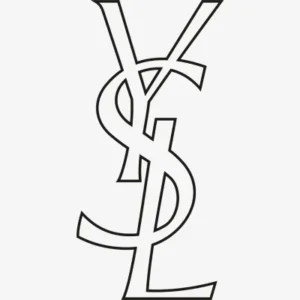 Ysl Outline Svg - Yves Saint Laurent Logo Svg