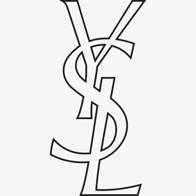 Ysl Outline Svg - Yves Saint Laurent Logo Svg