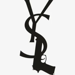 Ysl Pistol Svg - Yves Saint Laurent Logo Svg