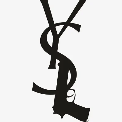 Ysl Pistol Svg - Yves Saint Laurent Logo Svg