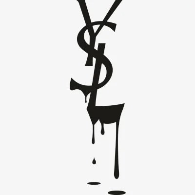 Ysl Water Drip Svg - Yves Saint Laurent Logo Svg