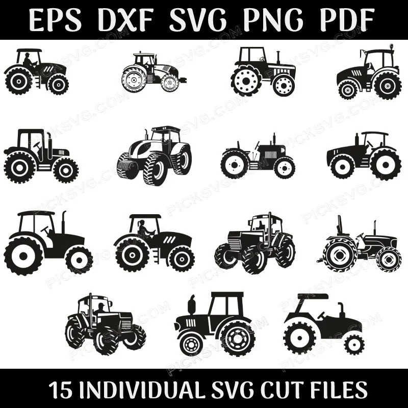 Tractor Bundle Svg - Design Bundle SVG