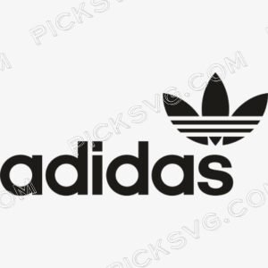 Adidas with Symbol Black Svg