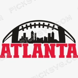 Atlanta Football City Skyline Svg