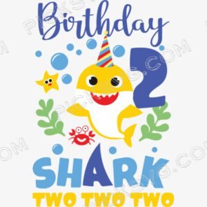 Birthday Shark Two Svg