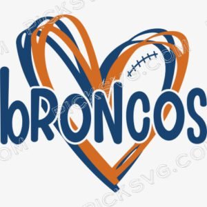 Broncos Heart Svg