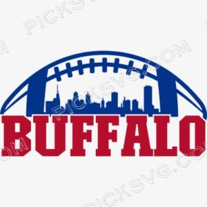 Buffalo Football City Skyline Svg