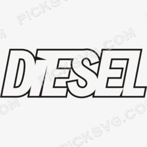 Diesel Letter Outline Svg
