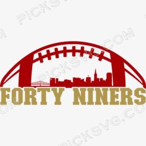 Forty Niners Football City Skyline Svg