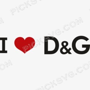 I Love D&G Dolce & Gabbana Svg