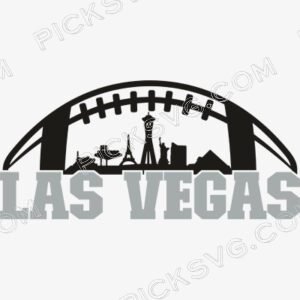 Las Vegas Football City Skyline Svg