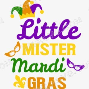 Little Mister Mardi Gras Svg