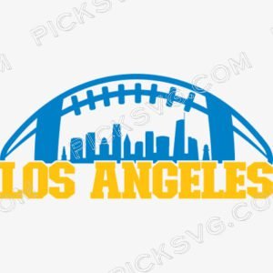 Los Angeles Football City Skyline Svg