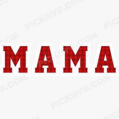 Mama Buffalo Plaid Logo