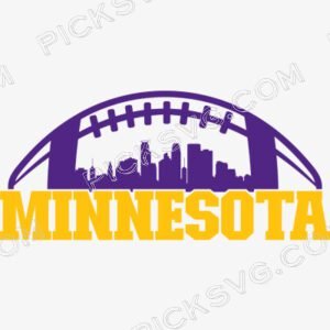Minnesota Football City Skyline Svg