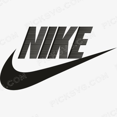 Nike Cutting with Symbol Black Svg