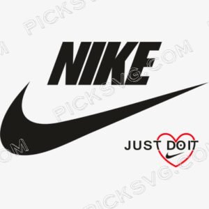 Nike Just Do It Heart Svg