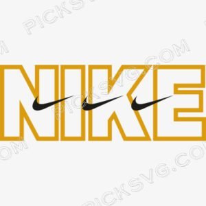 Nike Outline with Symbol Svg